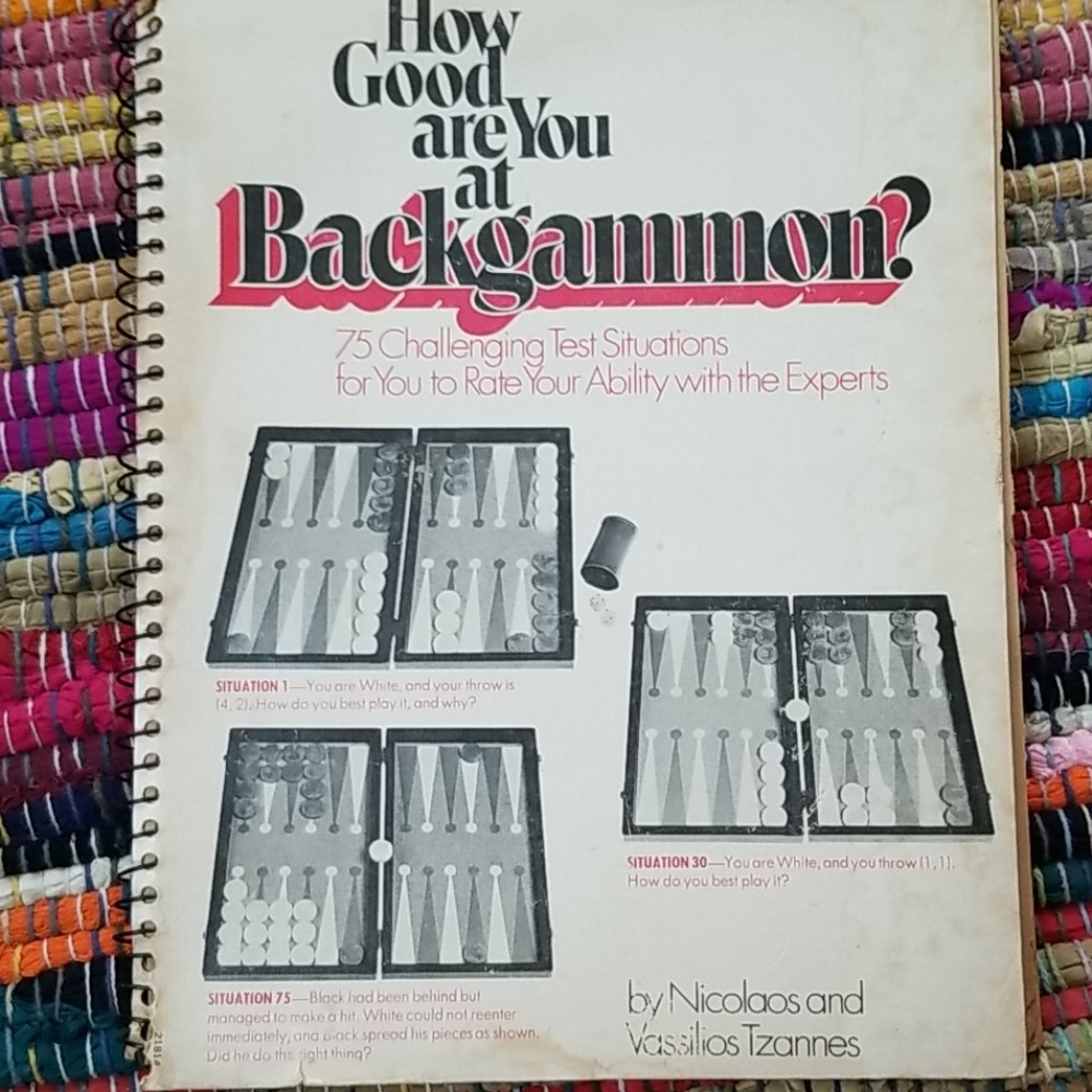 VTG 1974 Backgammon instruction Spiral binder Book